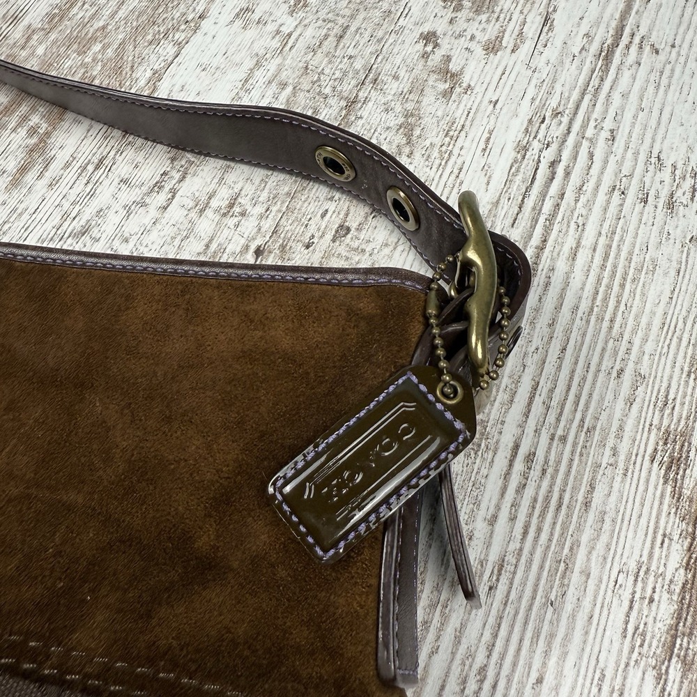 Coach Leather Suede Patchwork Brown Duffel Crossb… - image 4